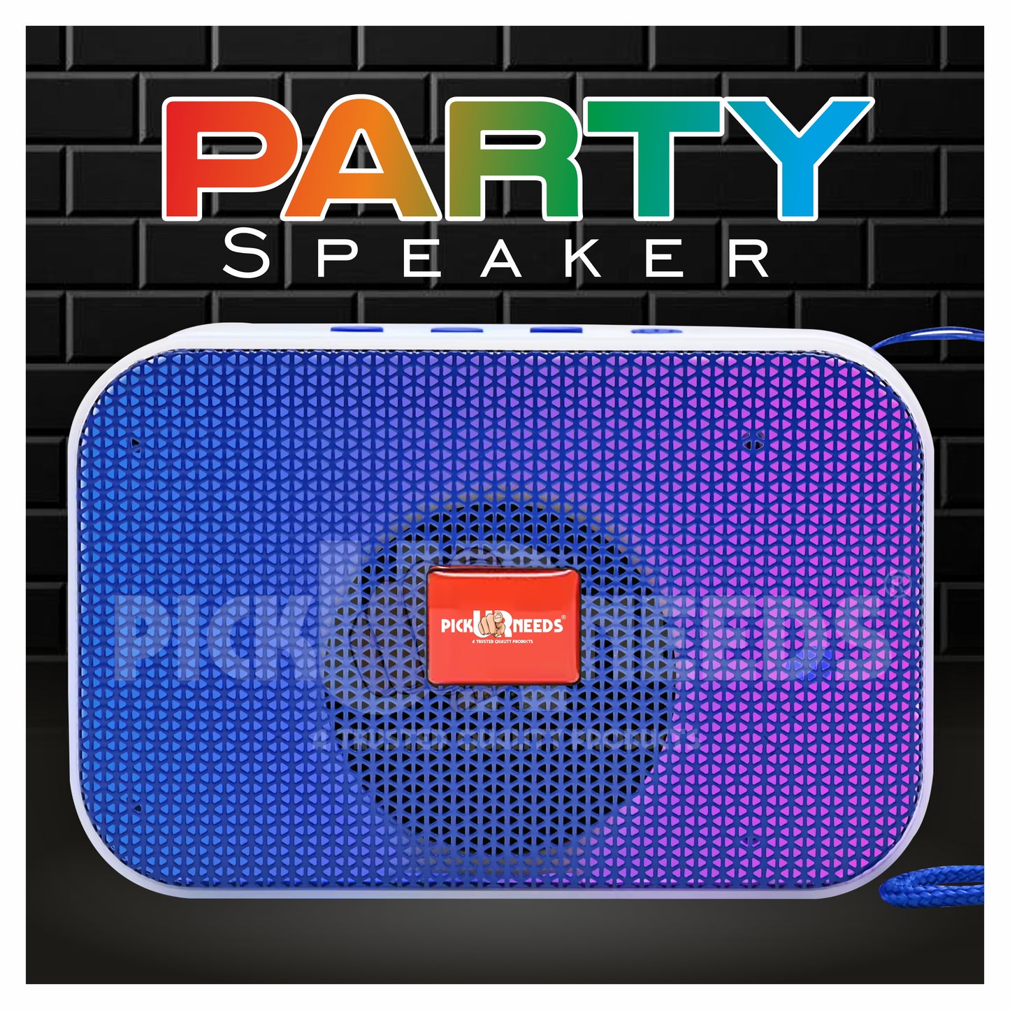 Pick Ur Needs Portable Wireless Speakers With Disco RGB Light TF Card / USB Device Supported 5 W Bluetooth Speaker (Black, 5.0 Channel)
