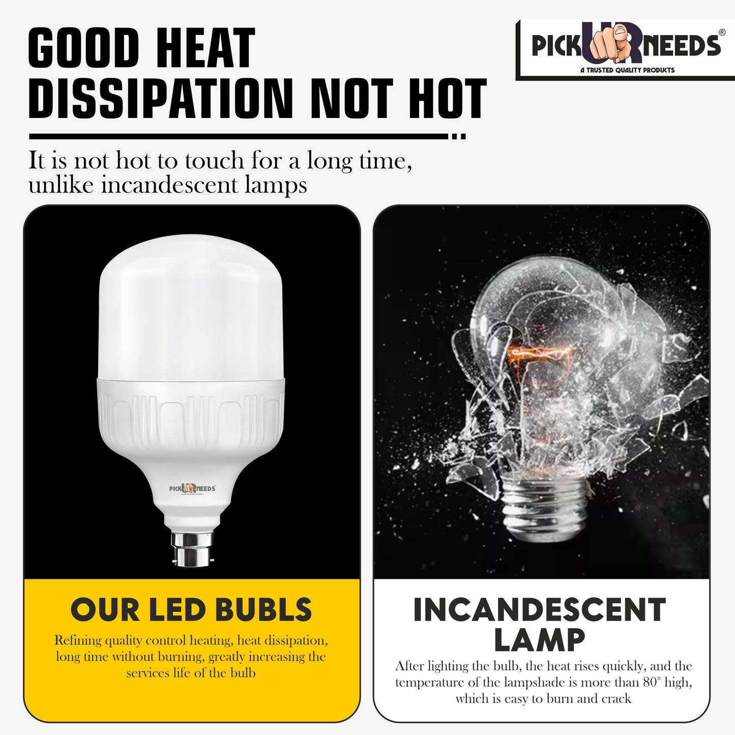 Pick Ur Needs 45 Watt High Brightness Bulb With 75 SMD LED B22 D AC Bulb 0 hrs Bulbs Emergency Light  (White)