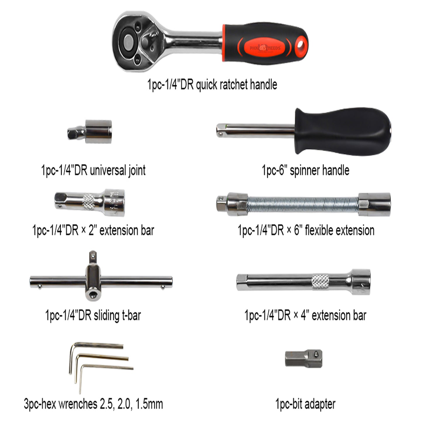 Pick Ur Needs 46pcs in 1 Tool Kit & Screwdriver Socket Set Multi Purpose Combination Tool Kit Power & Hand Tool Kit  (46 Tools)