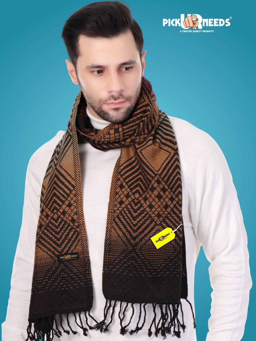 Pick Ur Needs Winter Premium Knitted Muffler for Men Stylish Warm Soft Scarf Durable Breathable Winter Neck Wrap
