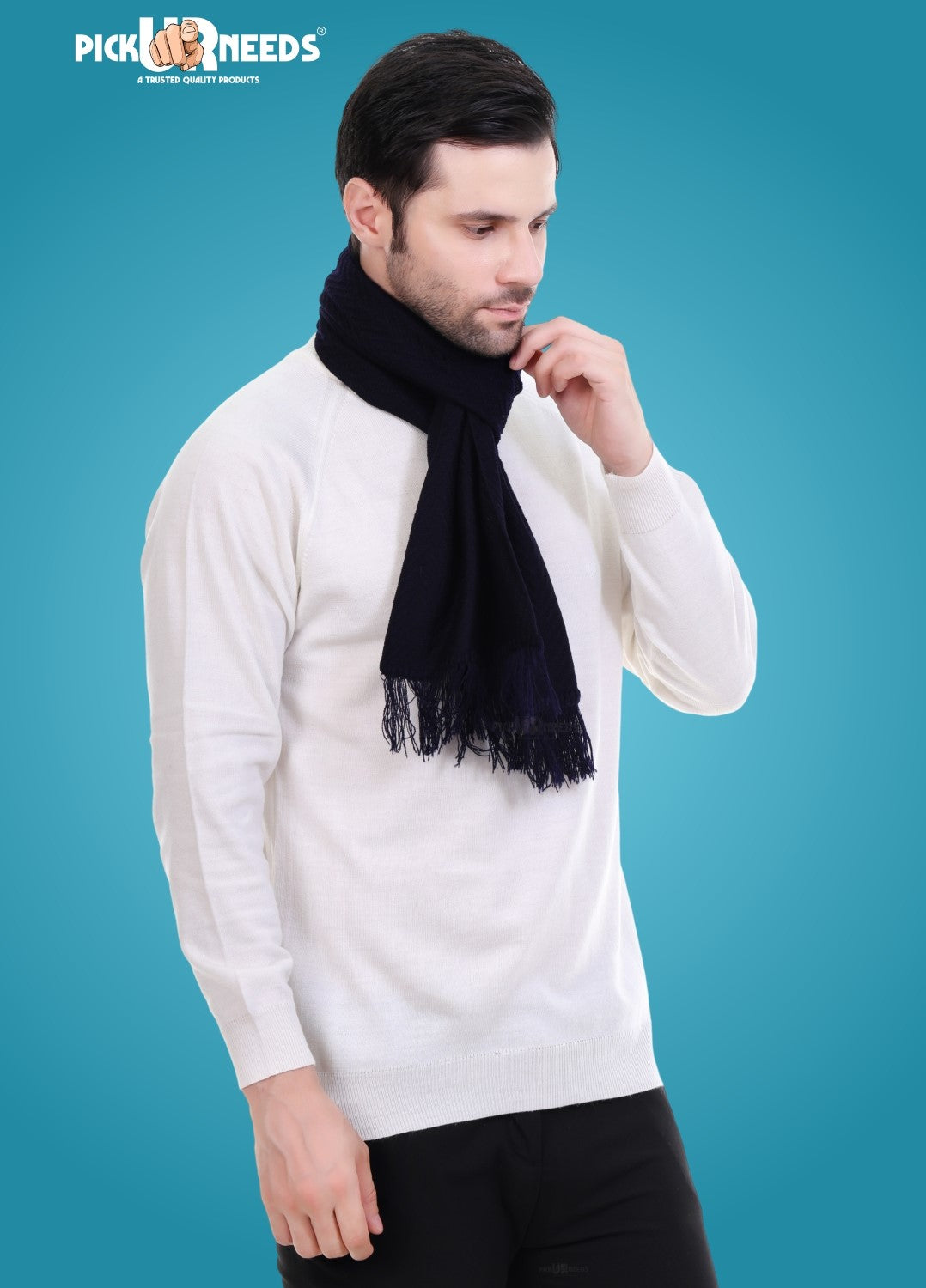 Pick Ur Needs Stylish Men’s Muffler – Warm, Soft & Trendy Winter Accessory