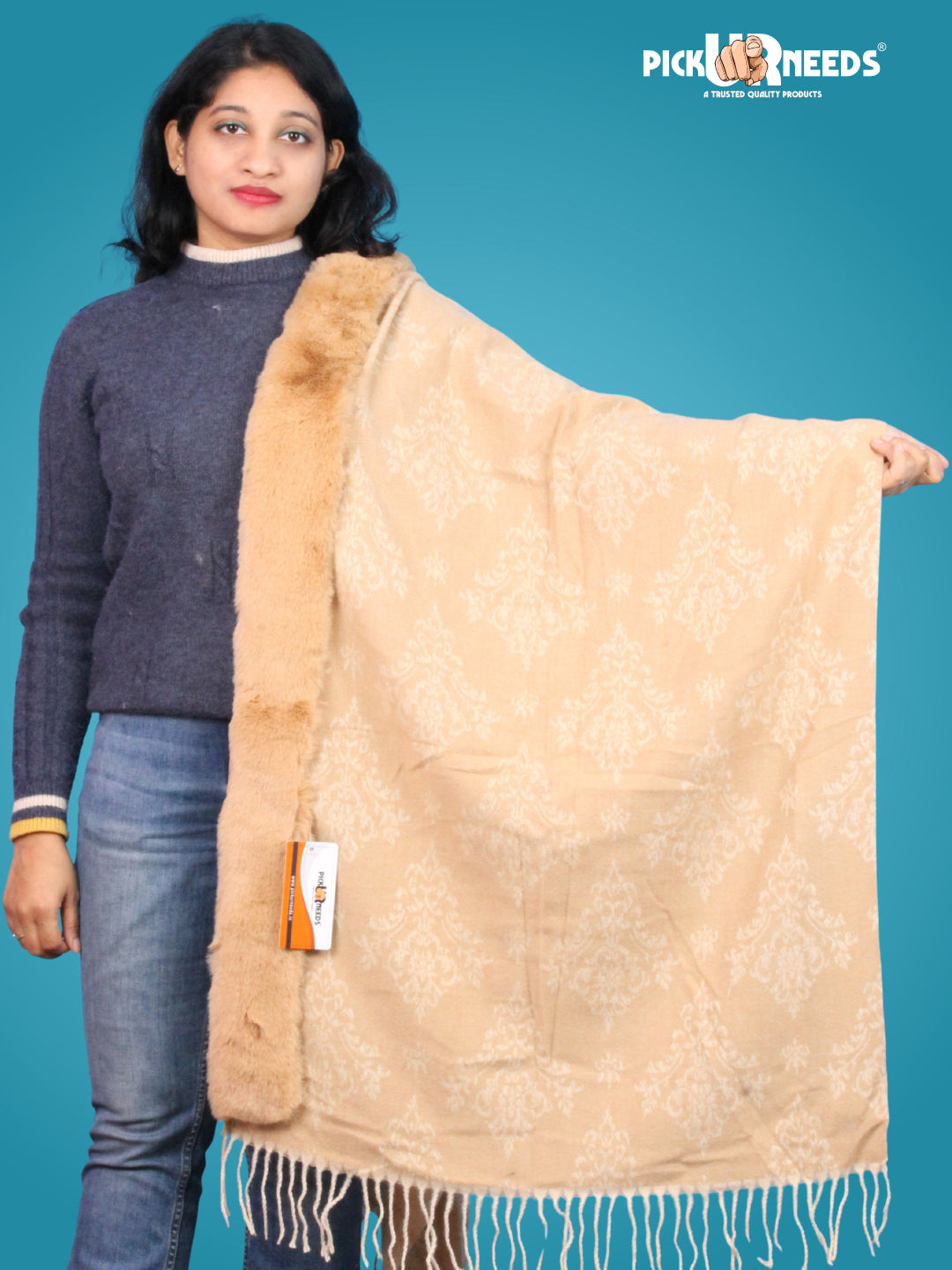 Pick Ur Needs Pashmina Self Design Women Shawl