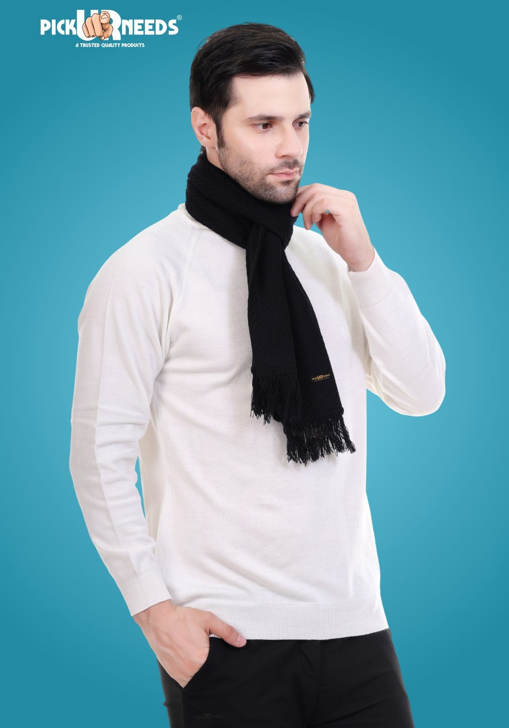 Pick Ur Needs Stylish Men’s Muffler – Warm, Soft & Trendy Winter Accessory