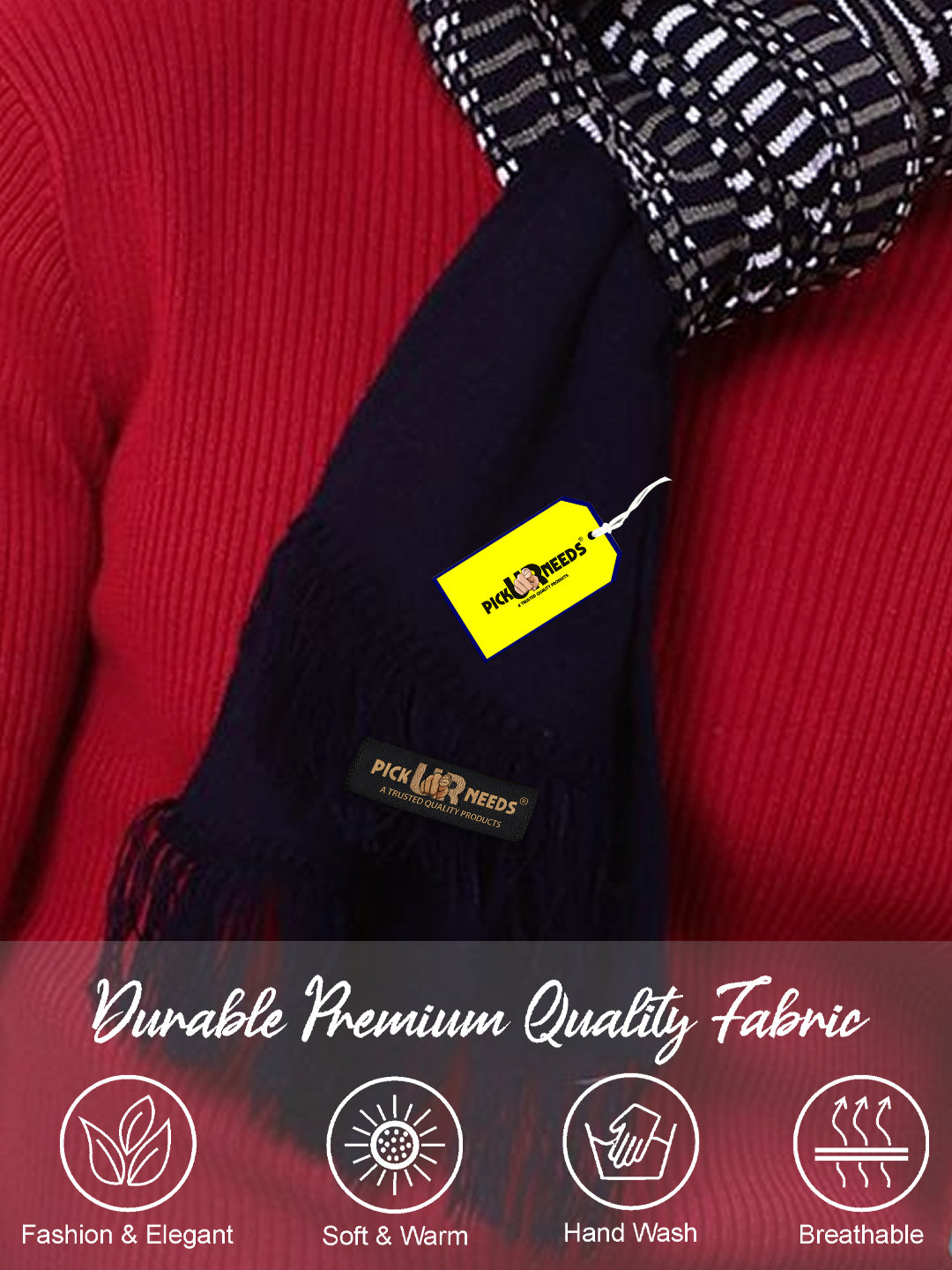 Pick Ur Needs Premium Winter Muffler for Men Soft Woolen Knitted Scarf for Warmth & Style