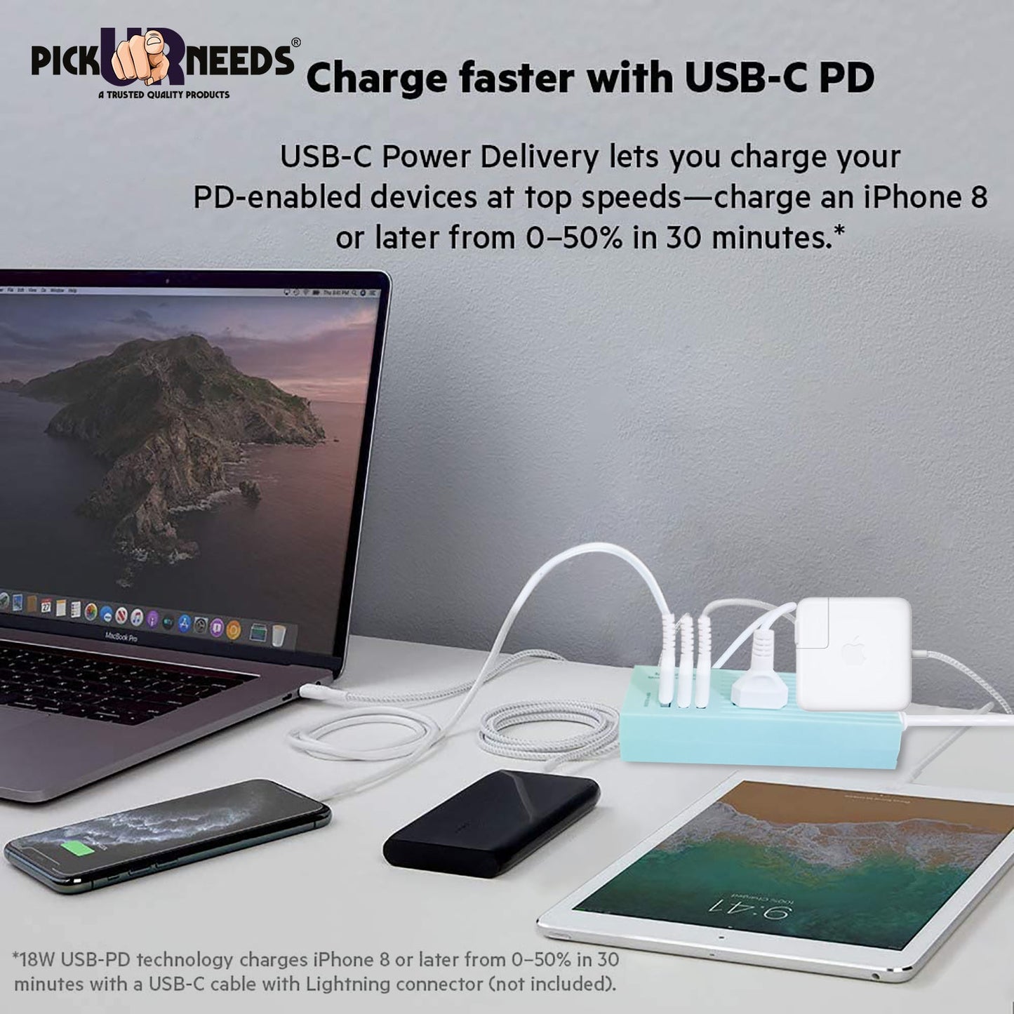 Pick Ur Needs Extension Cord 10A with Universal 2 Socket & 3 USB Port Extension Boards for Multiple Use