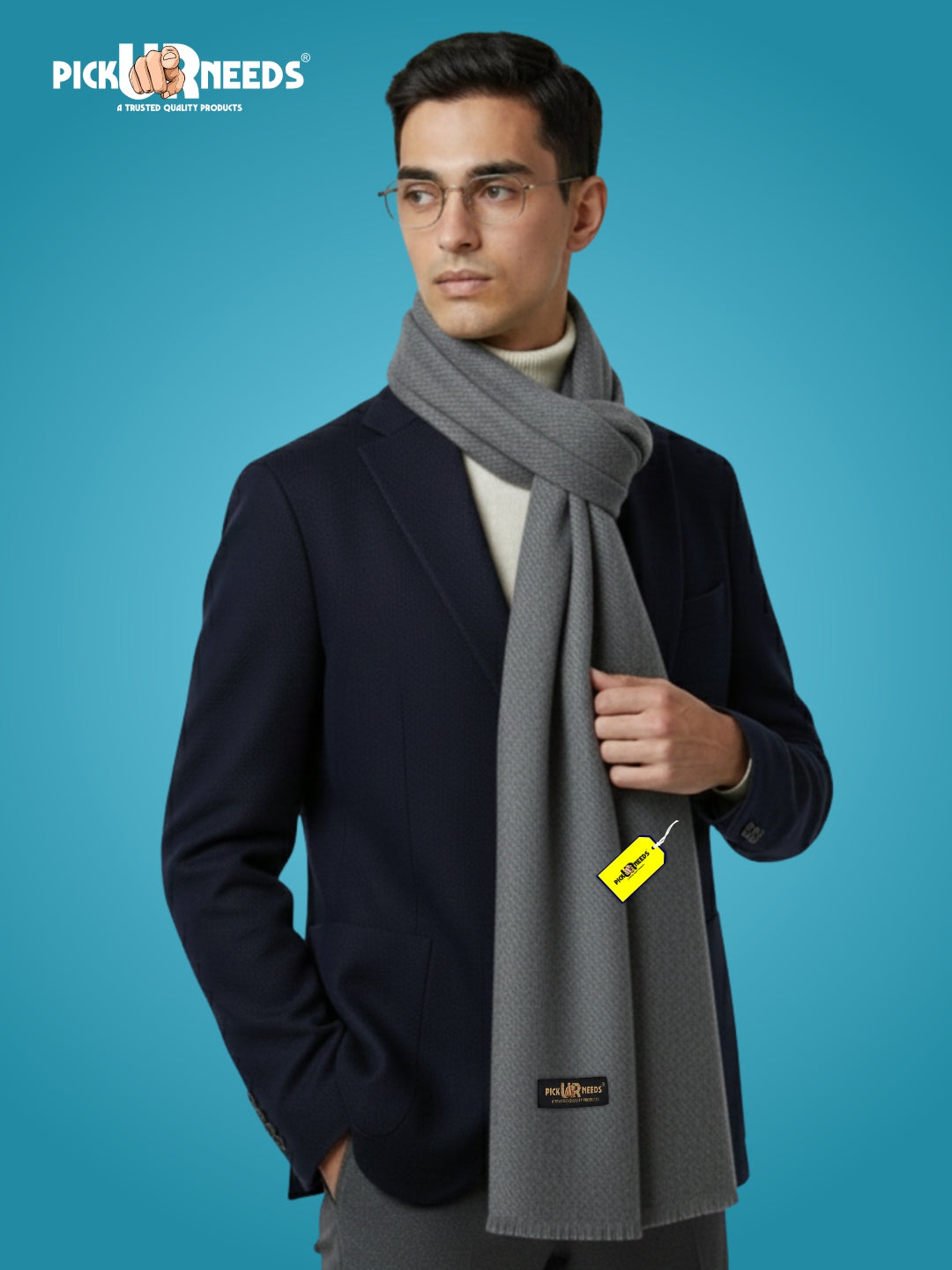 Pick Ur Needs Men’s Classic Winter Muffler Ultra-Soft Woolen Scarf with Premium Finish for Formal & Casual Outfits