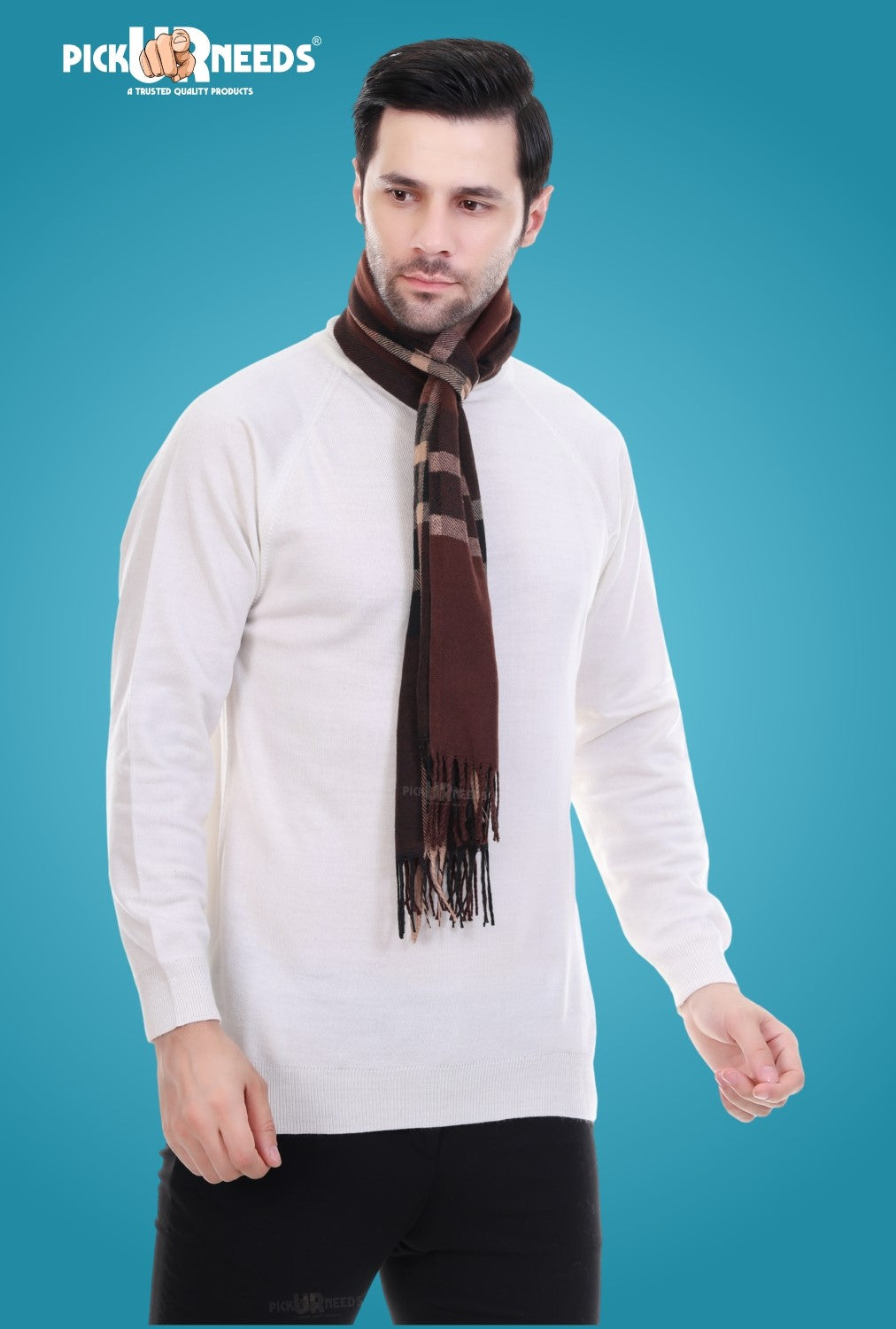 Pick Ur Needs Stylish Men’s Muffler – Warm, Soft & Trendy Winter Accessory
