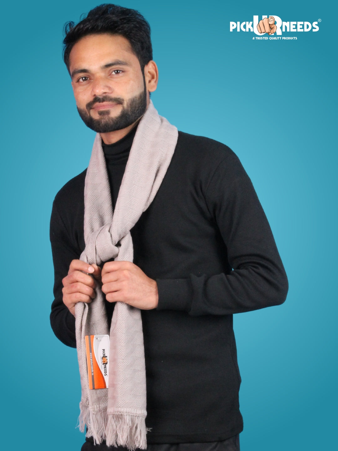 Pick Ur Needs Men’s Winter Muffler Soft Warm Woolen Scarf for Men Stylish Muffler for Office, Casual & Travel