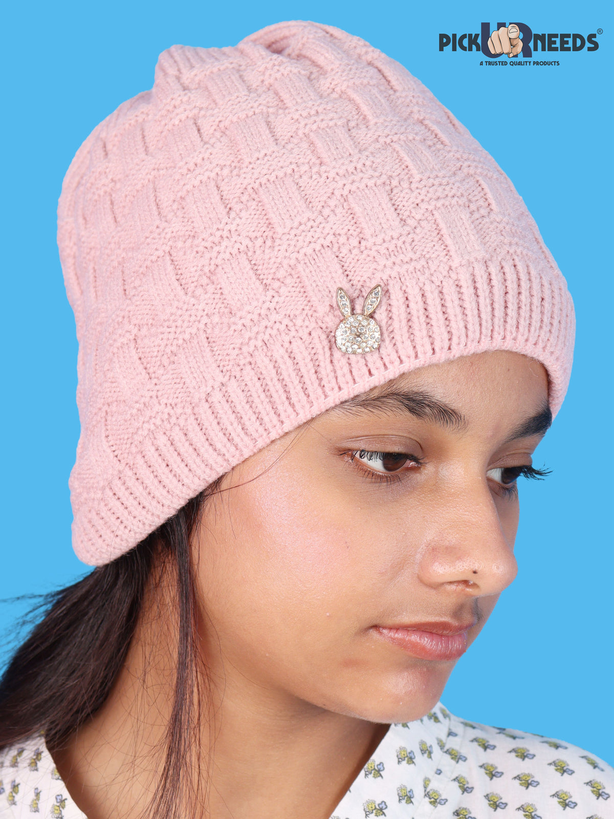 Pick Ur Needs Stylish Winter Cap for Women & Girls Warm Cozy Stretchable with Soft Knit Fabric