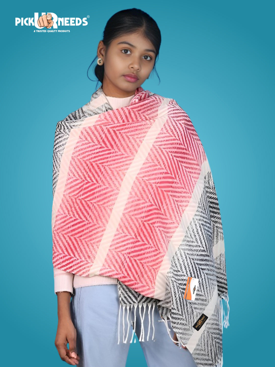 Pick Ur Needs Women's Designer Shawl Cozy Winter Wrap Soft Lightweight Shawl for Office & Travel
