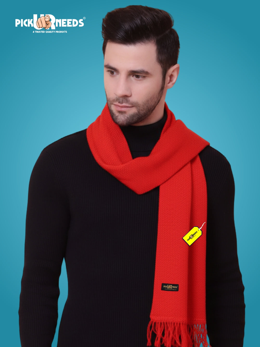 Pick Ur Needs Premium Soft, Warm & Breathable Wool Blend Winter Scarf for Men Fashionable Elegant Muffler