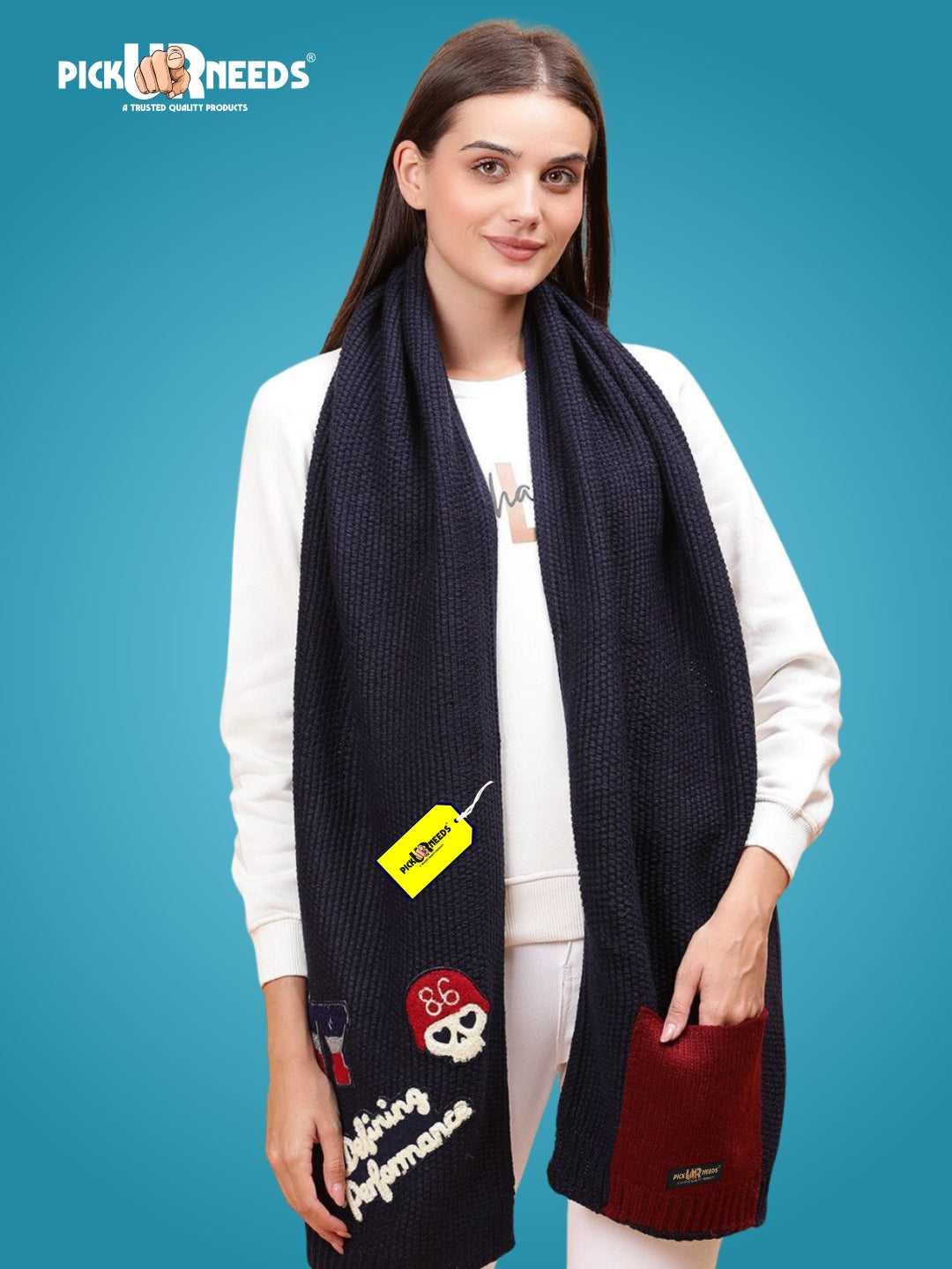 Pick Ur Needs Self Design Women Muffler