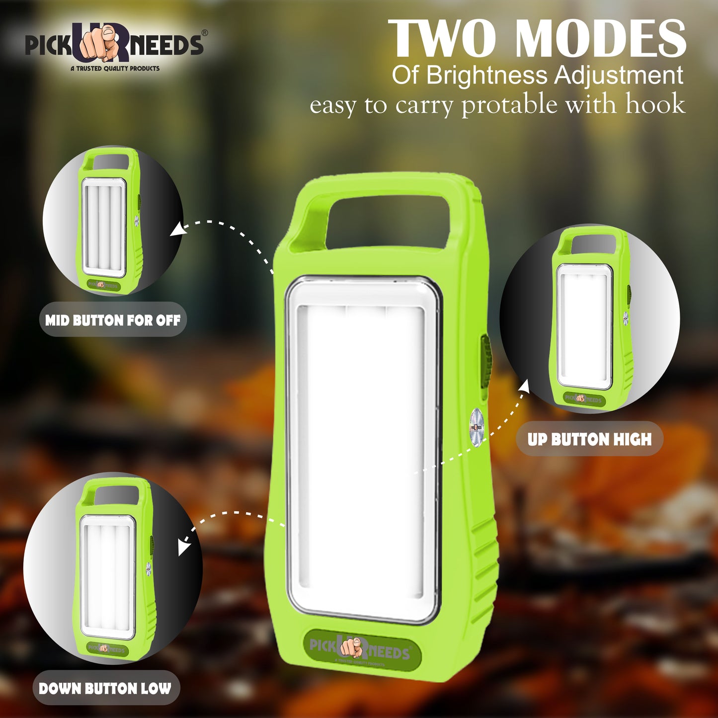 Pick Ur Needs Rechargeable Home Emergency Lantern With 3 Bright Tube Light Long Battery Backup 5 hrs Torch Emergency Light