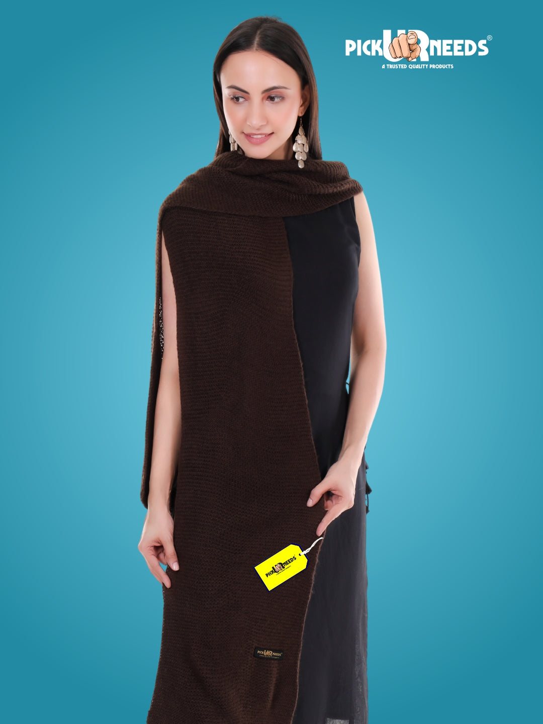 Pick Ur Needs Soft & Elegant Women’s Winter Scarf Wool Blend Knitted Muffler For Cold Weather Wrap
