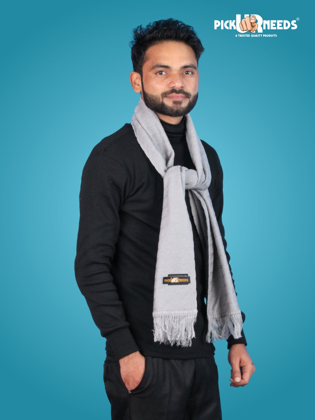 Pick Ur Needs Men’s Winter Muffler Soft Warm Woolen Scarf for Men Stylish Muffler for Office, Casual & Travel