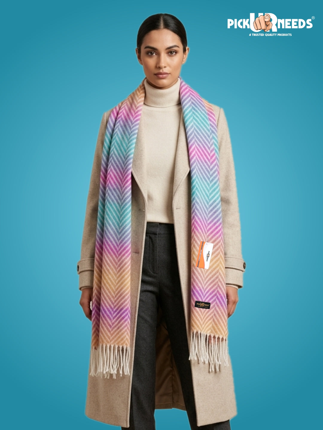 Pick Ur Needs Women's Designer Shawl Cozy Winter Wrap Soft Lightweight Shawl for Office & Travel