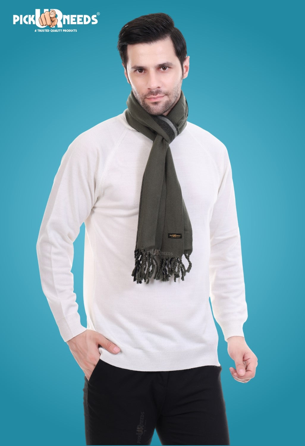 Pick Ur Needs Stylish Men’s Muffler – Warm, Soft & Trendy Winter Accessory