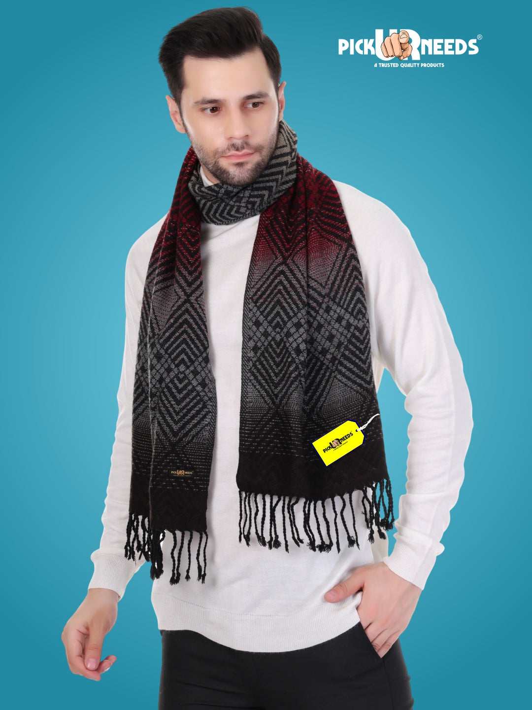 Pick Ur Needs Winter Premium Knitted Muffler for Men Stylish Warm Soft Scarf Durable Breathable Winter Neck Wrap