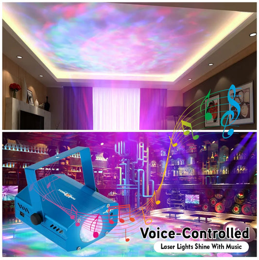 Pick Ur Needs RGBW LED Water Ripple Projector Light – Outdoor Stage Effect Lighting for Halloween, Christmas, Parties, DJ, Pool, Patio Decor – Dreamy Wave Effect, Low Power, High Temp Resistant