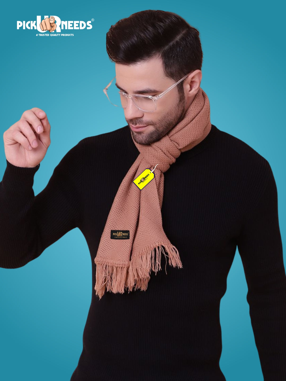 Pick Ur Needs Premium Soft, Warm & Breathable Wool Blend Winter Scarf for Men Fashionable Elegant Muffler