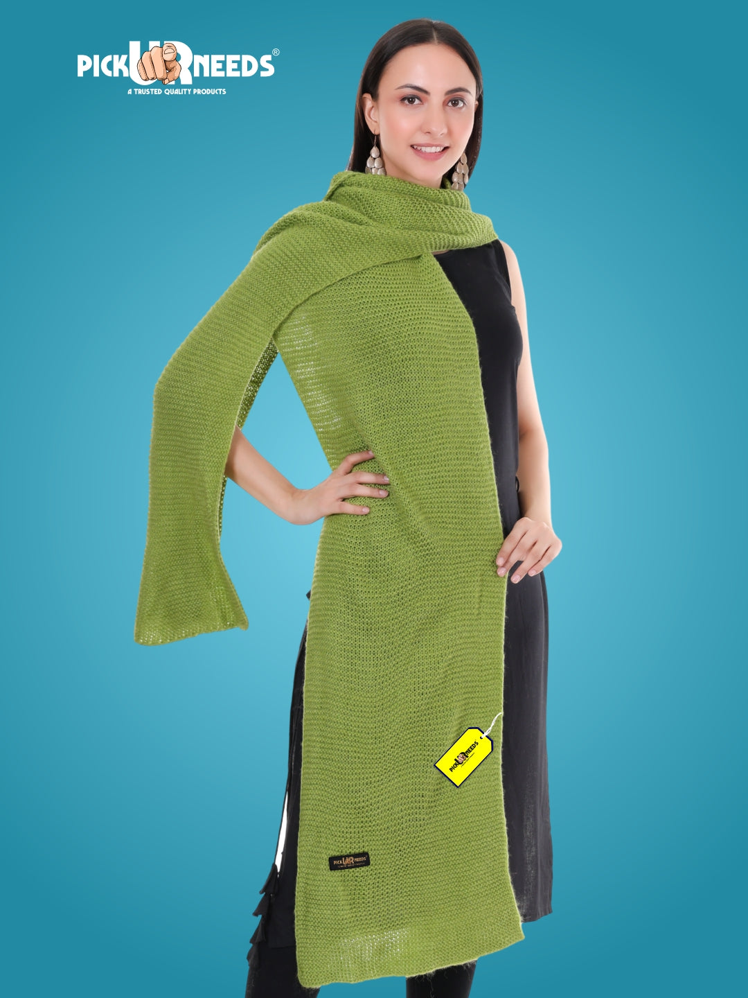 Pick Ur Needs Soft & Elegant Women’s Winter Scarf Wool Blend Knitted Muffler For Cold Weather Wrap