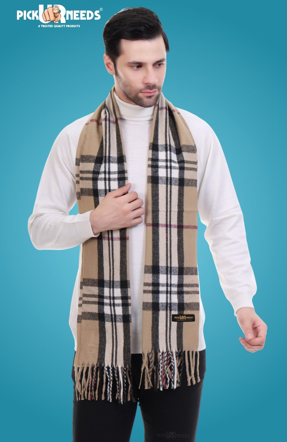 Pick Ur Needs Stylish Men’s Muffler – Warm, Soft & Trendy Winter Accessory