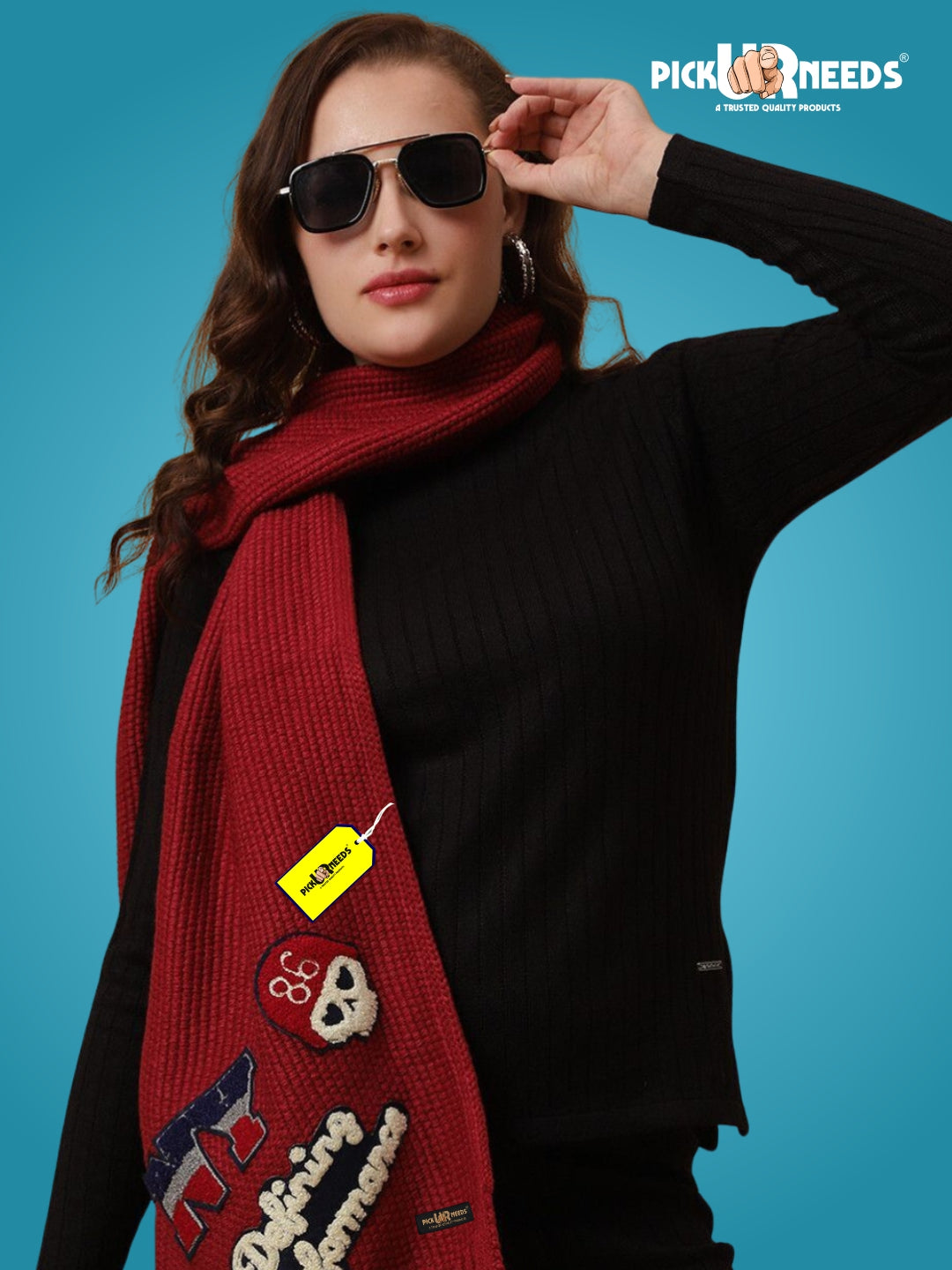 Pick Ur Needs Self Design Women Muffler