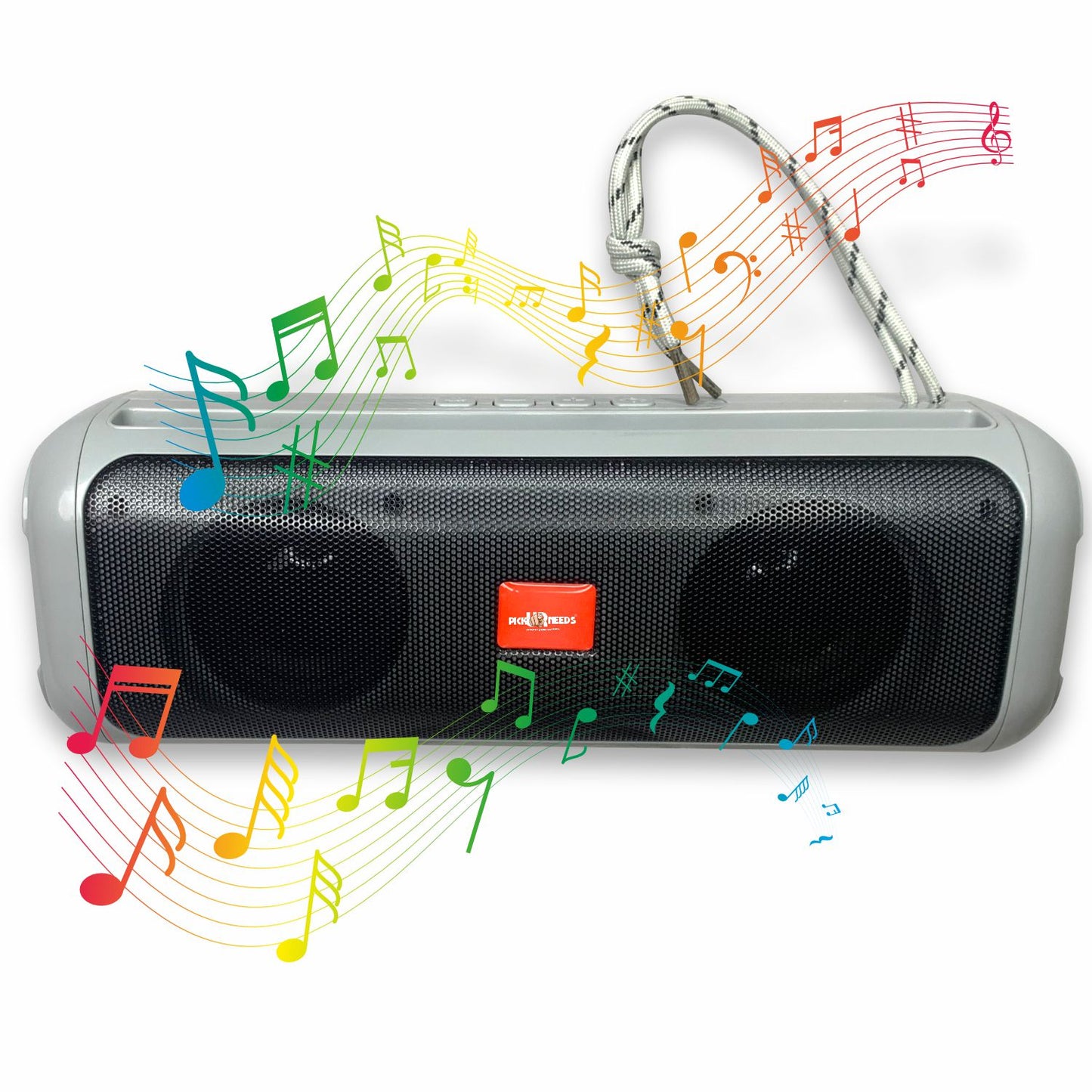 Pick Ur Needs Rechargeable Wireless Bluetooth Speaker Support TF Card/USB Device RGB Disco Light 2 Side Loud Speaker with Extra Bass