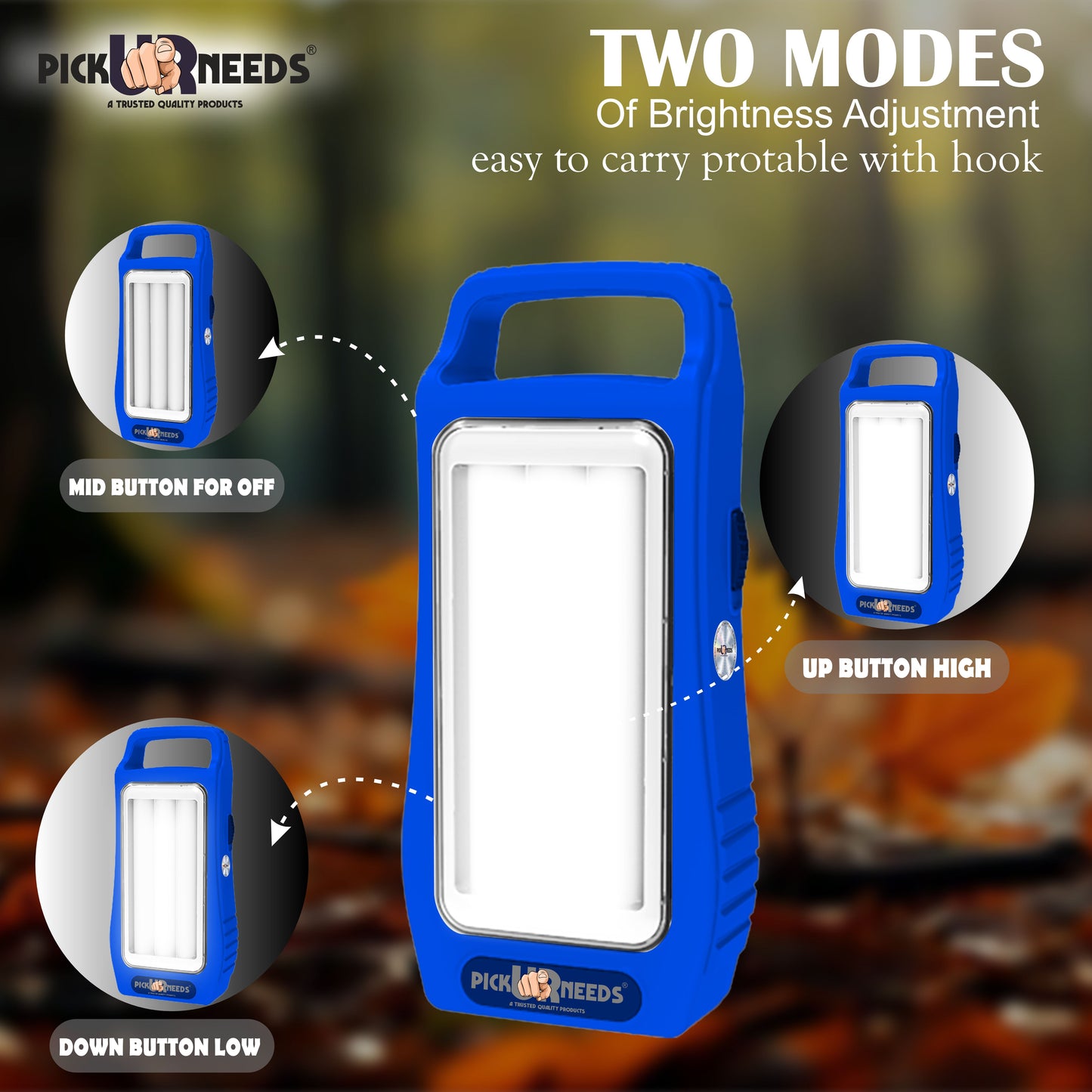 Pick Ur Needs Rechargeable Home Emergency Lantern With 3 Bright Tube Light Long Battery Backup 5 hrs Torch Emergency Light