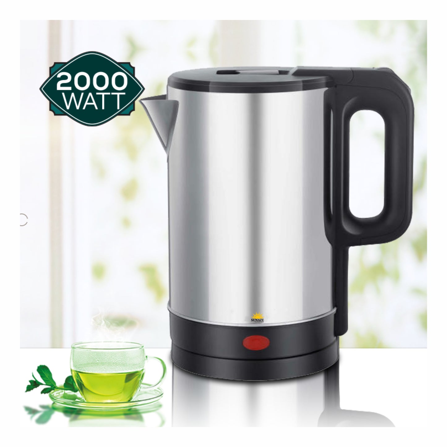 Pick Ur Needs Premium Stainless Steel Interior And Exterior With 360° Swivel Base 2000 Watts For Fast Boiling Electric Kettle 2 liter,