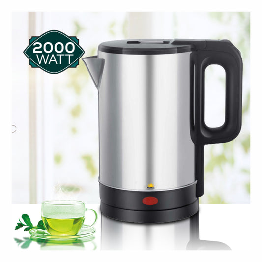 Pick Ur Needs Premium Stainless Steel Interior And Exterior With 360° Swivel Base 2000 Watts For Fast Boiling Electric Kettle 2 liter,