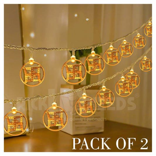 Pick Ur Needs 10 LEDs 10 m Beige Steady Swastik Rice Lights