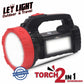 Pick Ur Needs 50W Emergency Long Range Rechargeable Search Laser with 16 SMD Bright 8 hrs Torch Emergency Light (Red, Black)