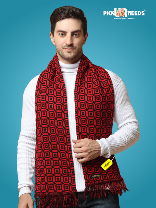 Pick Ur Needs Geometric Print Men Muffler