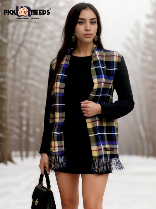 Pick Ur Needs Pure Cashmere Womens Winter Stylish Muffler Warm, Soft and Trendy Scarves for Cold W