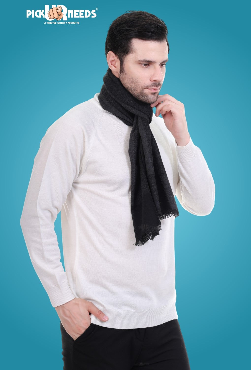 Pick Ur Needs Stylish Men’s Muffler – Warm, Soft & Trendy Winter Accessory