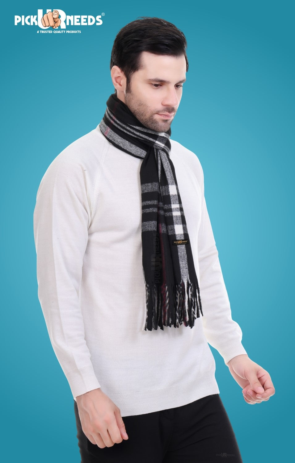 Pick Ur Needs Stylish Men’s Muffler – Warm, Soft & Trendy Winter Accessory