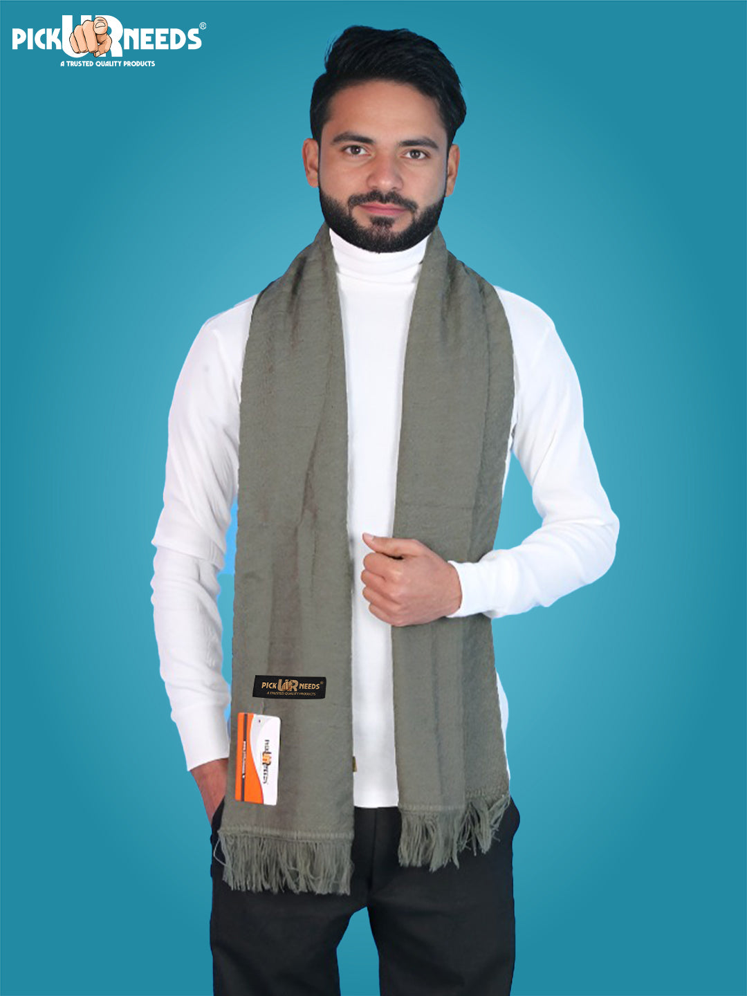 Pick Ur Needs Men’s Winter Muffler Soft Warm Woolen Scarf for Men Stylish Muffler for Office, Casual & Travel