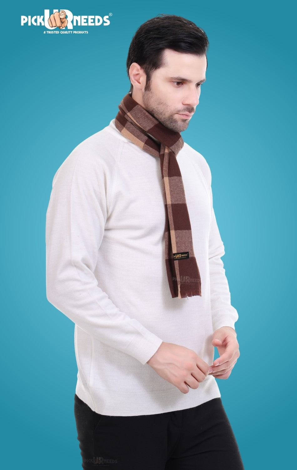 Pick Ur Needs Stylish Men’s Muffler – Warm, Soft & Trendy Winter Accessory