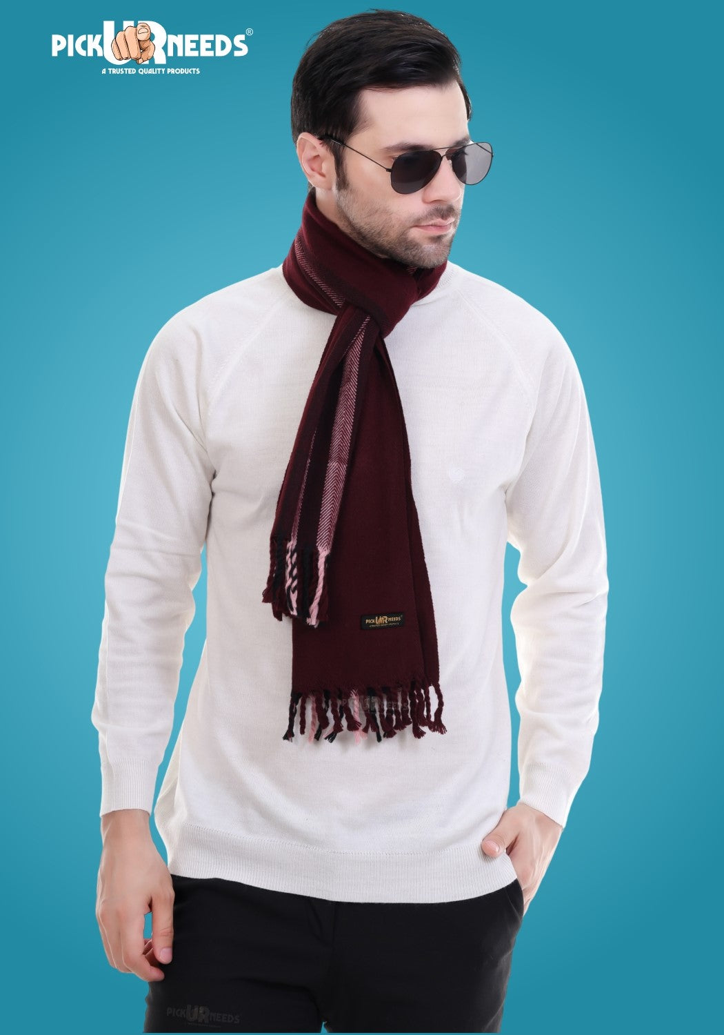 Pick Ur Needs Stylish Men’s Muffler – Warm, Soft & Trendy Winter Accessory