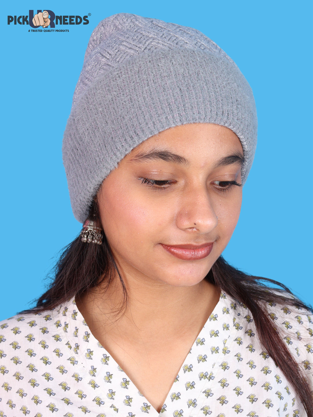 Pick Ur Needs Women & Girls Winter Beanie Cap Cozy & Soft Knitted Warm Hat with Stretchable Fit