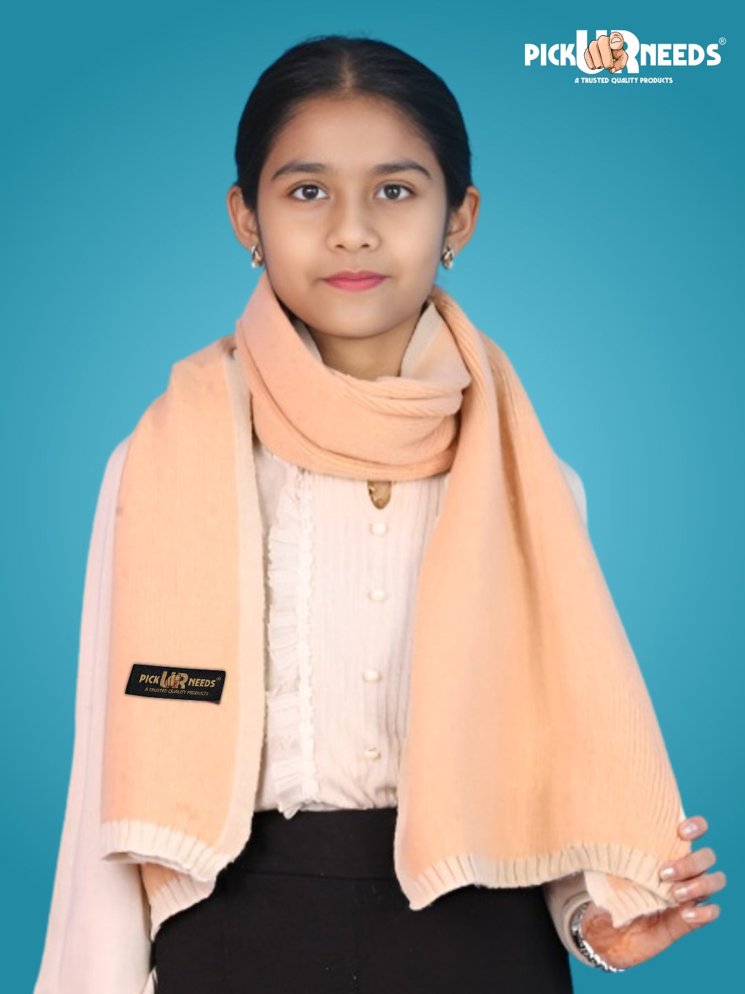 Pick Ur Needs Women's Knit Shawl Wrap with Border Soft, Warm & Lightweight Winter Stole Elegant Tan Bordered Scarf for Girls