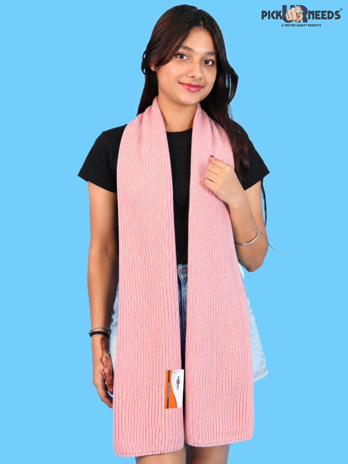 Pick Ur Needs Soft Warm Winter Muffler Shawl Stole Knitted Wrap for Girls & Women Stylish Lightweight Shoulder Scarf