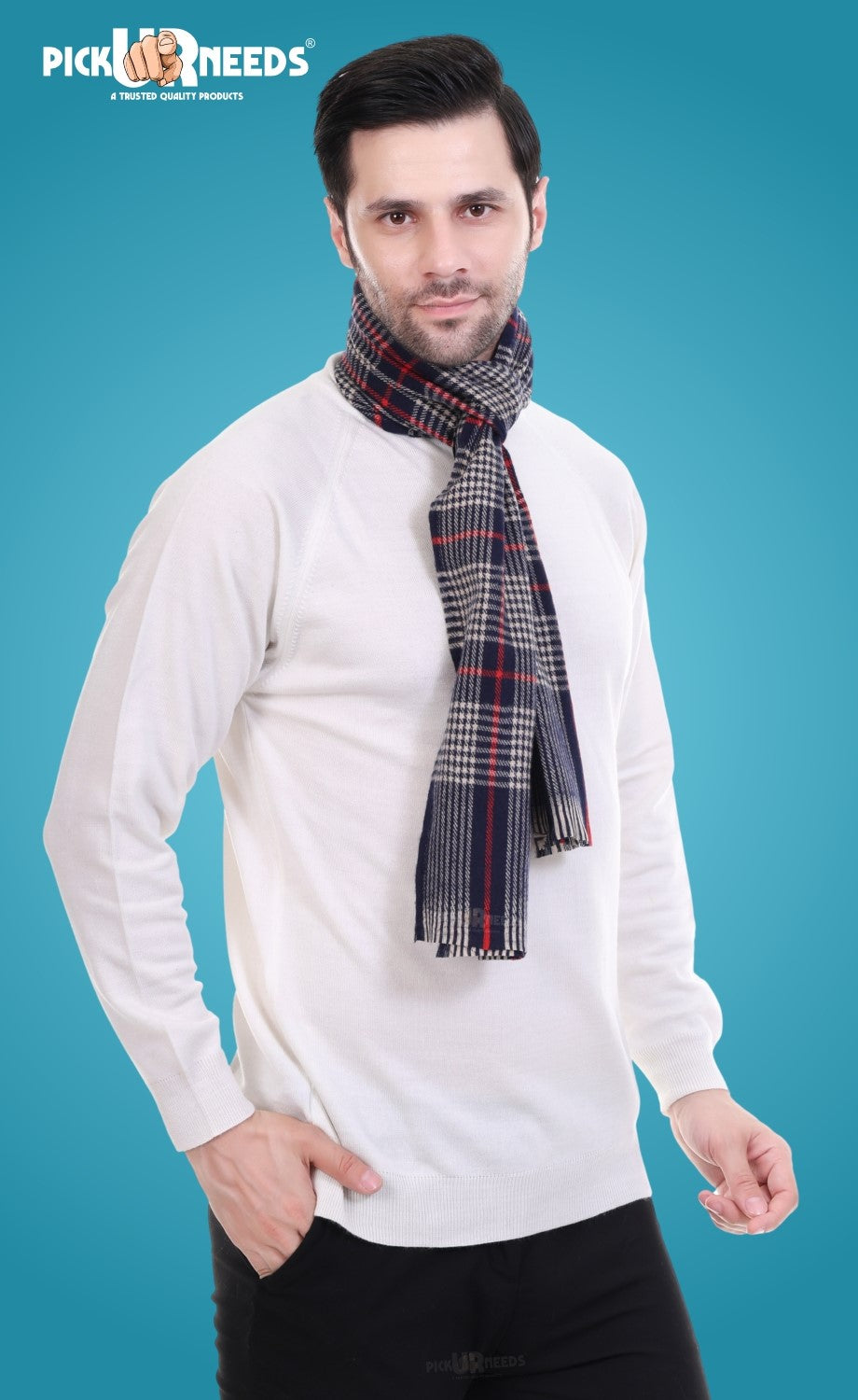 Pick Ur Needs Stylish Men’s Muffler – Warm, Soft & Trendy Winter Accessory