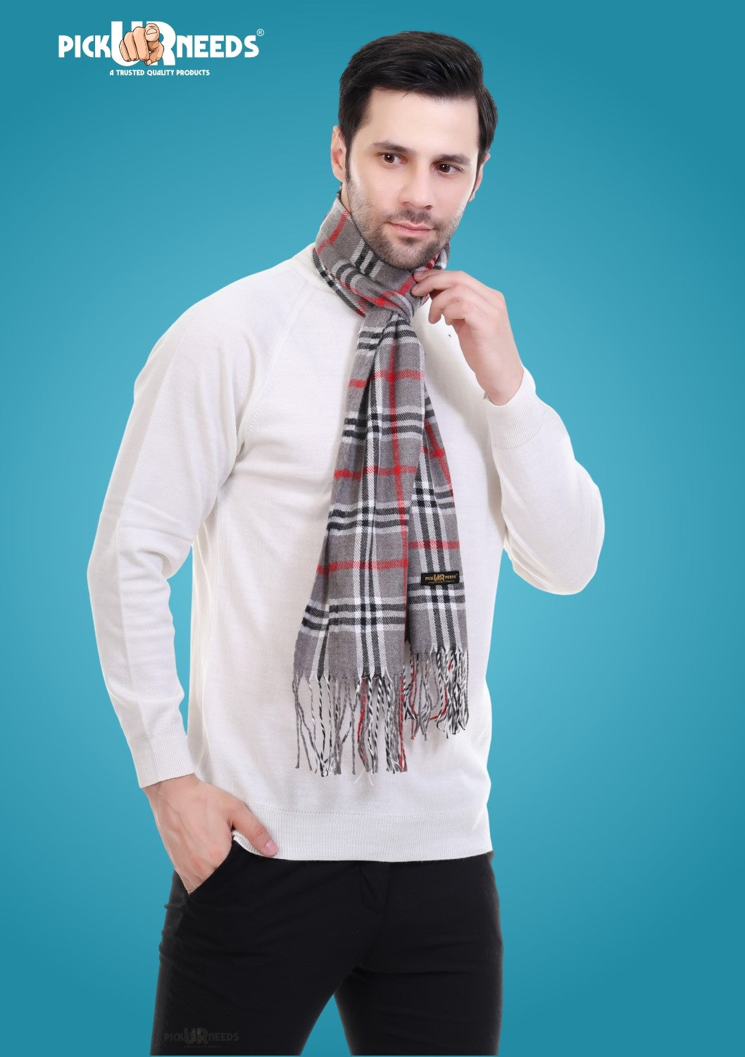 Pick Ur Needs Stylish Men’s Muffler – Warm, Soft & Trendy Winter Accessory