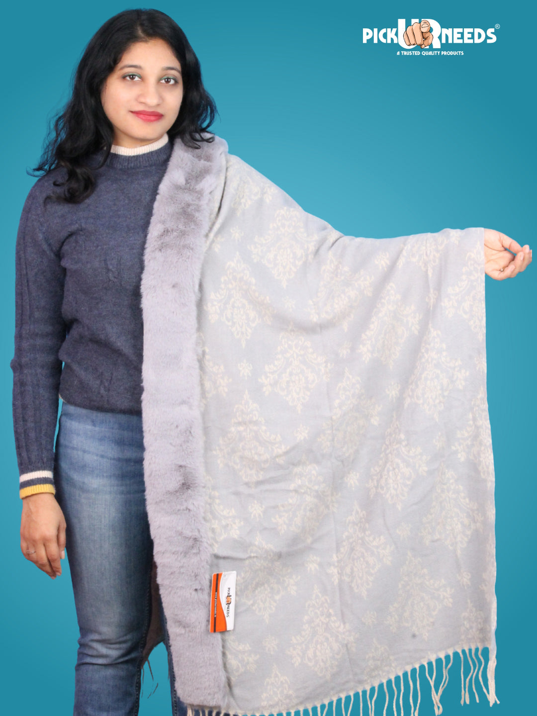 Pick Ur Needs Pashmina Self Design Women Shawl