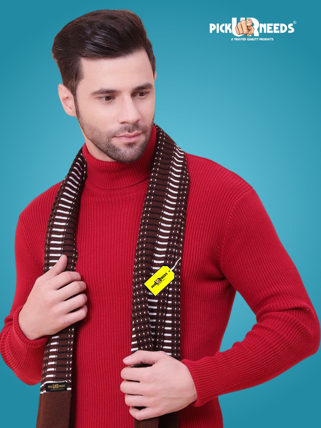 Pick Ur Needs Premium Winter Muffler for Men Soft Woolen Knitted Scarf for Warmth & Style