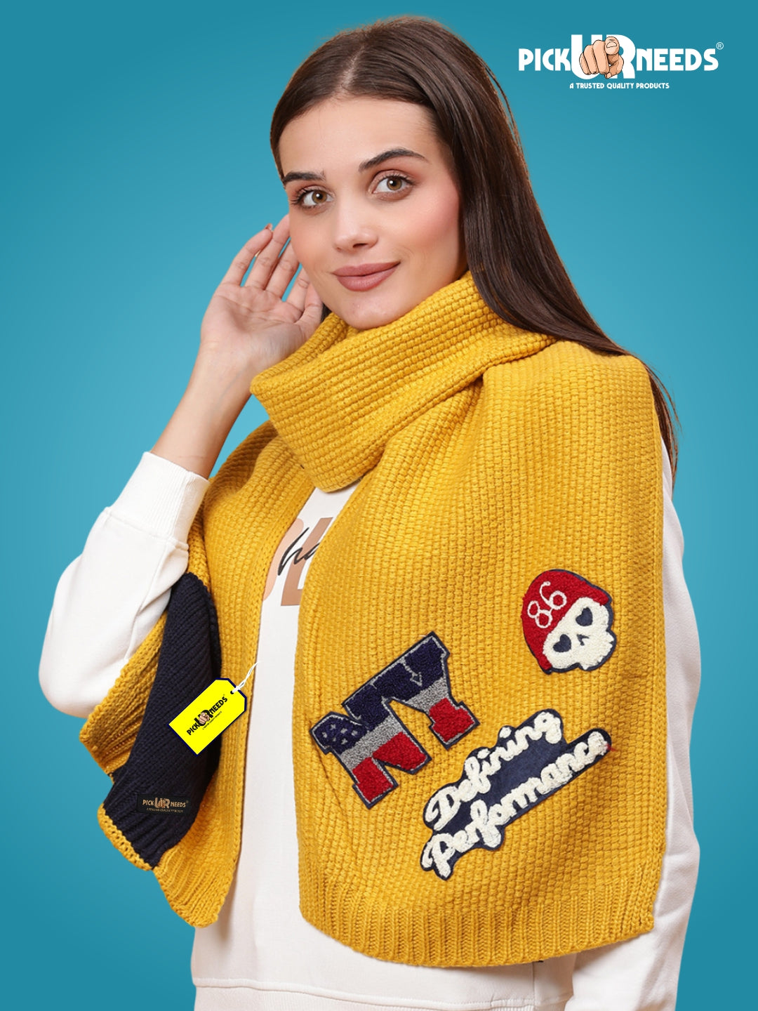 Pick Ur Needs Self Design Women Muffler