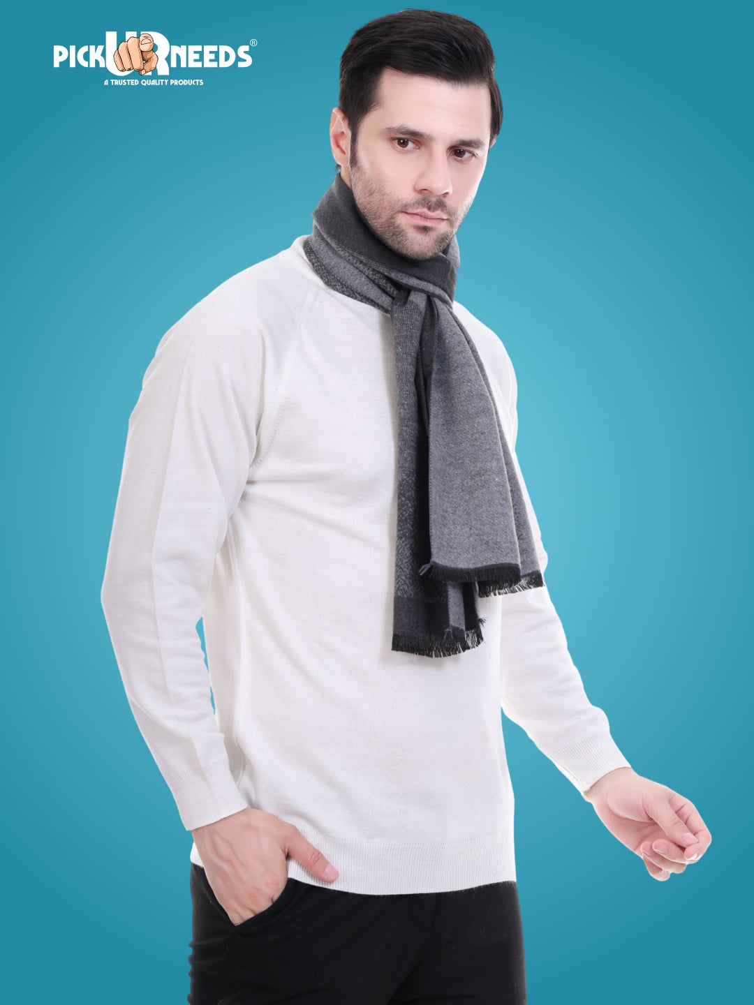 Pick Ur Needs Stylish Men’s Muffler – Warm, Soft & Trendy Winter Accessory