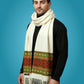 MHAX Winter Traditional Premium Muffler Woven Border Design For Men & Boys Soft Warm Neck Scarf with Fringed Tassels